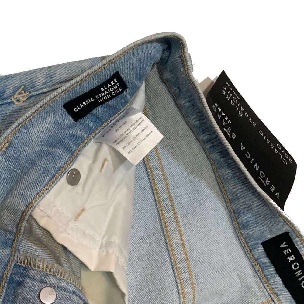 25 / Veronica Beard Blake High Rise Straight Jeans - Picture 8 of 10